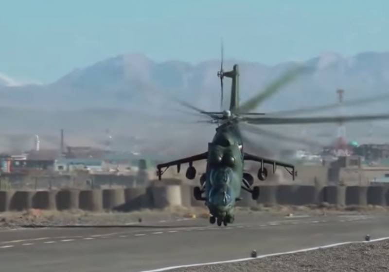 The impact of the Mi-24 army of the Haftarot according to the positions of NTC forces, was filmed on video