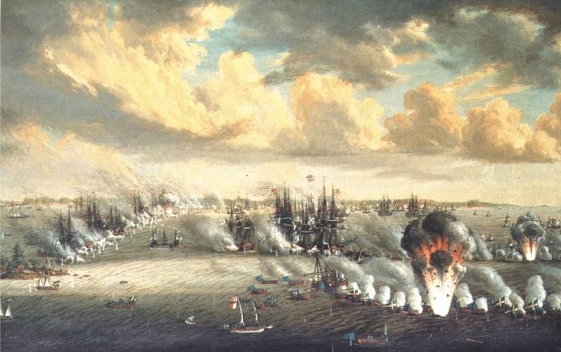 Die Niederlage der Russischen Flotte im Zweiten Kampf Роченсальмском